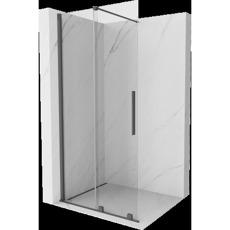 Mexen Velar Walk-in zuhanyzófal 85 x 200 cm, átlátszó 8 mm, gun gray csiszolt