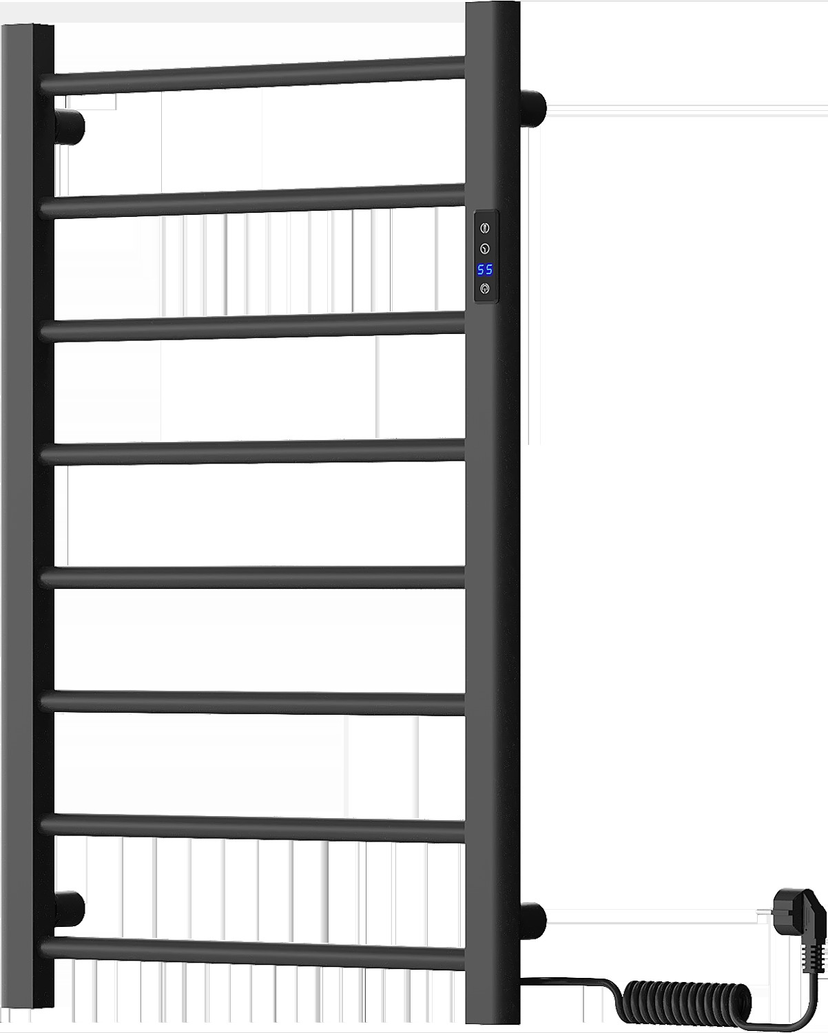 Mexen Oso elektromos radiátor 2 az 1-ben álló 910 x 500 mm, 200 W, fekete - W304-0910-500-00-70