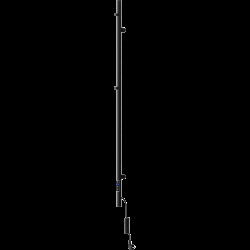 Mexen Pino elektromos radiátor törölközőtartókkal 1405 x 32 mm, 75 W, fekete - W301-1405-032-00-70