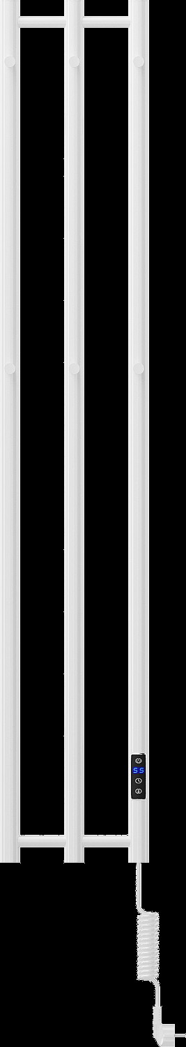Mexen Pino elektromos radiátor törölközőtartókkal 1405 x 242 mm, 200 W, fehér - W301-1405-242-00-20