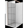 Mexen Kioto Walk-in zuhanyfal 80 x 200 cm, fekete minta 8 mm, csiszolt réz - 800-080-101-65-77