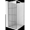 Mexen Kioto Walk-in zuhanyfal 70 x 200 cm, fekete minta 8 mm, alsó nikkelezés - 800-070-101-97-77