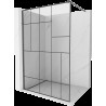 Mexen Kioto Walk-in zuhanyfal 70 x 200 cm, fekete minta 8 mm, gun gray kefélt - 800-070-101-66-78