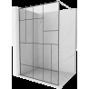 Mexen Kioto Walk-in zuhanyfal 120 x 200 cm, fekete minta 8 mm, kefélt nikkel - 800-120-101-97-78