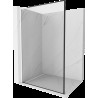 Mexen Kioto L walk-in zuhanyfal 60 x 200 cm, fekete minta, fehér - 800-060-103-20-70