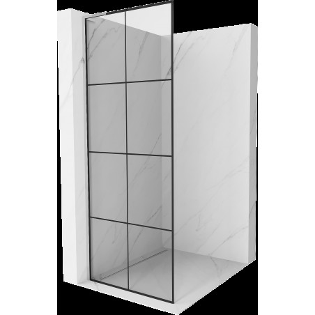 Mexen Kioto L Walk-in zuhanyfal 80 x 200 cm, fekete minta, króm - 800-080-103-01-77