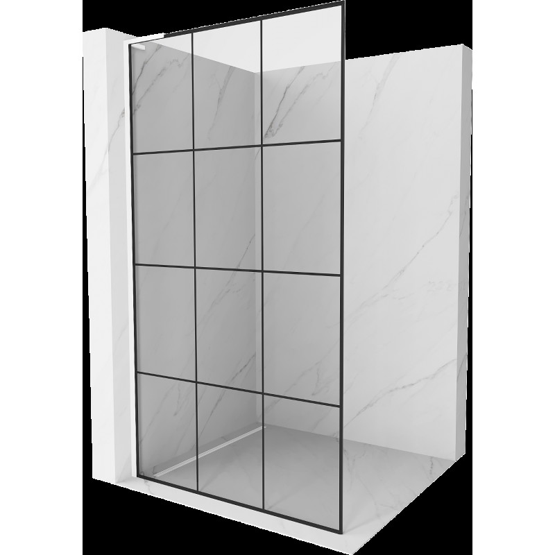 Mexen Kioto L walk-in zuhanyfal 110 x 200 cm, fekete minta, fehér - 800-110-103-20-77