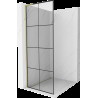 Mexen Kioto L Walk-in zuhanyfal 70 x 200 cm, fekete minta, arany kefélt - 800-070-103-55-77