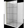 Mexen Kioto L Walk-in zuhanyfal 120 x 200 cm, fekete minta, arany kefélt - 800-120-103-55-77