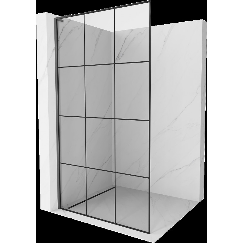 Mexen Kioto L Walk-in zuhanyfal 110 x 200 cm, fekete minta, gun metal - 800-110-103-95-77