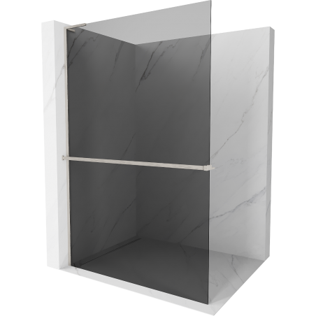 Mexen Kioto+ L Walk-in zuhanyfal 110 x 200 cm, grafit, brushed nickel - 800-110-123-97-40
