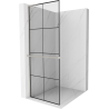 Mexen Kioto+ L zuhanyfal polccal Walk-in 90 x 200 cm, fekete minta, söröt brushed - 800-090-123-97-77