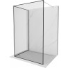 Mexen Kioto Walk-in zuhanyfal 100 x 80 cm, fekete minta, króm - 800-100-212-01-70-080