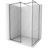 Mexen Kioto Walk-in zuhanyfal 110 x 90 cm, fekete minta, gun gray csiszolt - 800-110-202-66-70-090