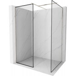 Mexen Kioto zuhanyzó fal Walk-in 100 x 80 cm, fekete minta, sötét nikkelezett - 800-100-202-97-70-080