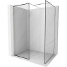 Mexen Kioto Walk-in zuhanyfal 110 x 110 cm, fekete minta, kefélt nikkel - 800-110-202-97-70-110