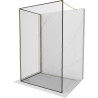 Mexen Kioto Walk-in zuhanyfal 90 x 70 cm, fekete minta, arany - 800-090-212-50-70-070