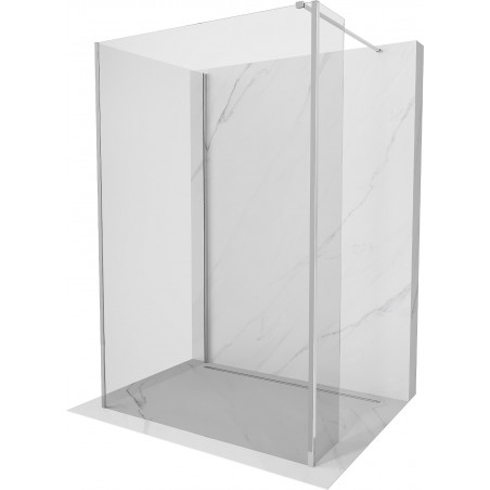 Mexen Kioto Walk-in zuhanyfal 125 x 80 x 30 cm, átlátszó, króm - 800-125-080-221-01-00-030