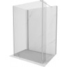 Mexen Kioto Walk-in zuhanyfal 125 x 80 x 30 cm, átlátszó, króm - 800-125-080-221-01-00-030