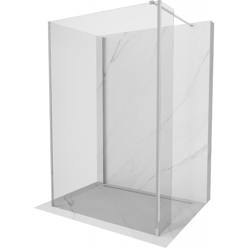 Mexen Kioto Walk-in zuhanyfal 135 x 90 x 30 cm, átlátszó, króm - 800-135-090-221-01-00-030