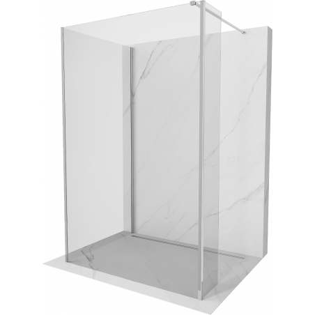 Mexen Kioto Walk-in zuhanyfal 130 x 70 x 40 cm, áttetsző, króm - 800-130-070-221-01-00-040