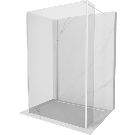 Mexen Kioto Walk-in zuhanyfal 100 x 85 x 30 cm, átlátszó, fehér - 800-100-085-221-20-00-030