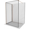 Mexen Kioto Walk-in zuhanyfal 110 x 110 cm, fekete minta, rózsaarany - 800-110-212-60-70-110