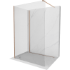 Mexen Kioto Walk-in zuhanyfal 130 x 80 cm, áttetsző, kefélt réz - 800-130-212-65-00-080