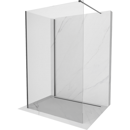 Mexen Kioto Walk-in zuhanyfal 90 x 80 cm, áttetsző, piszkos szürke - 800-090-212-66-00-080