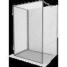 Mexen Kioto Walk-in zuhanyfal 120 x 70 cm, fekete mintás, gun gray csiszolt - 800-120-212-66-70-070