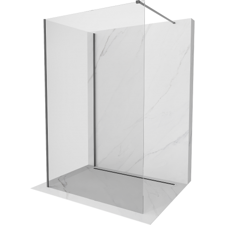 Mexen Kioto Walk-in zuhanyfal 100 x 85 cm, átlátszó, gun metal - 800-100-212-95-00-085