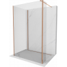 Mexen Kioto Walk-in zuhanyfal 125 x 80 x 30 cm, átlátszó, rózsaarany - 800-125-080-221-60-00-030