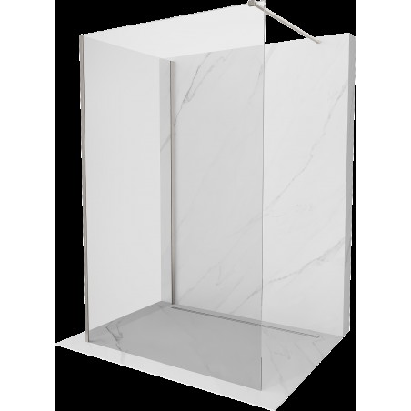 Mexen Kioto Walk-in zuhanyfal 135 x 110 cm, átlátszó, brushed nikkel - 800-135-212-97-00-110