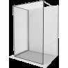 Mexen Kioto Walk-in zuhanyfal 110 x 100 cm, fekete minta, kefélt nikkel - 800-110-212-97-70-100