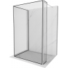 Mexen Kioto Walk-in zuhanyfal 120 x 100 x 30 cm, fekete minta, króm - 800-120-100-221-01-70-030