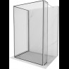 Mexen Kioto Walk-in zuhanyfal 90 x 80 x 40 cm, fekete minta, króm - 800-090-080-221-01-70-040