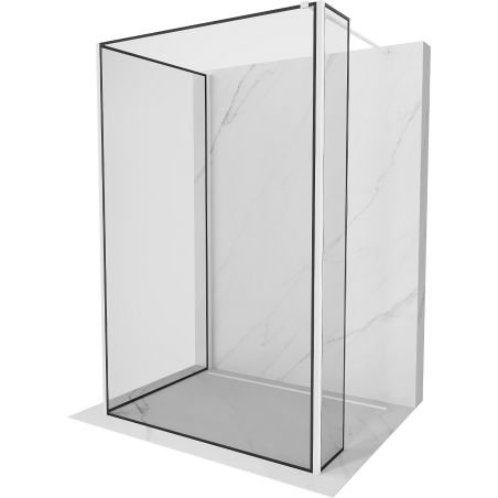 Mexen Kioto Walk-in zuhanyfal 140 x 80 x 30 cm, fekete minta, fehér - 800-140-080-221-20-70-030