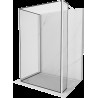 Mexen Kioto Walk-in zuhanyfal 130 x 110 x 30 cm, fekete mintás, fehér