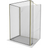 Mexen Kioto Walk-in zuhanyfal 120 x 100 x 40 cm, fekete minta, arany - 800-120-100-221-50-70-040