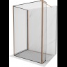 Mexen Kioto Walk-in zuhanyfal 90 x 90 x 40 cm, fekete mintás, rózsaarany - 800-090-090-221-60-70-040