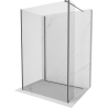 Mexen Kioto Walk-in zuhanyfal 90 x 80 x 40 cm, átlátszó, gun gray kefélt - 800-090-080-221-66-00-040