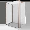 Mexen Kioto walk-in zuhanyfal 130 x 100 x 40 cm, fekete minta, polírozott réz - 800-130-100-221-65-70-040