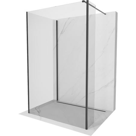 Mexen Kioto Walk-in zuhanyfal 135 x 90 x 30 cm, átlátszó, fekete - 800-135-090-221-70-00-030