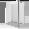 Mexen Kioto Walk-in zuhanyfal 100 x 80 x 40 cm, átlátszó, gunmetal - 800-100-080-221-95-00-040