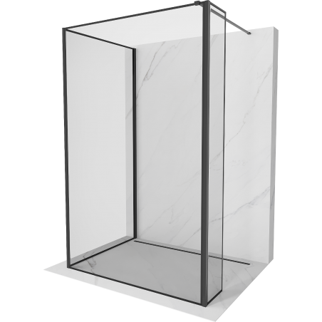 Mexen Kioto Walk-in zuhanyfal 120 x 100 x 30 cm, fekete minta, fekete - 800-120-100-221-70-70-030