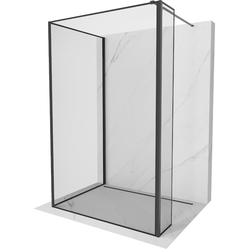 Mexen Kioto walk-in zuhanyfal 90 x 80 x 40 cm, fekete minta, fekete - 800-090-080-221-70-70-040