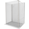 Mexen Kioto walk-in zuhanyfal 95 x 90 x 30 cm, átlátszó, kefélt nikkel - 800-095-090-221-97-00-030