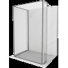 Mexen Kioto Walk-in zuhanyfal 110 x 80 x 30 cm, fekete minta, matt nikkel - 800-110-080-221-97-70-030