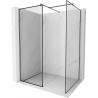 Mexen Kioto Walk-in zuhanyfal 130 x 110 cm, fekete minta, gun metal - 800-130-202-95-70-110