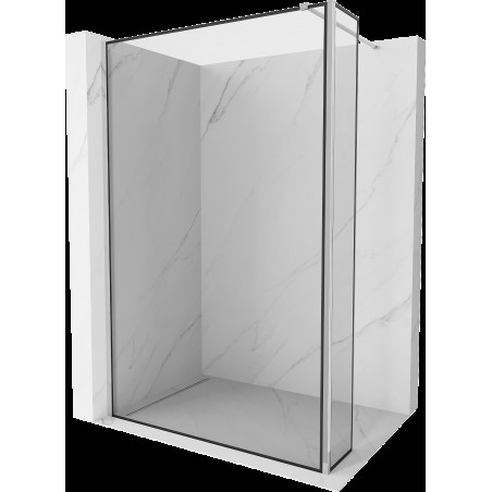 Mexen Kioto Walk-in zuhanyfal 150 x 30 cm, fekete minta, króm - 800-150-212-01-70-030